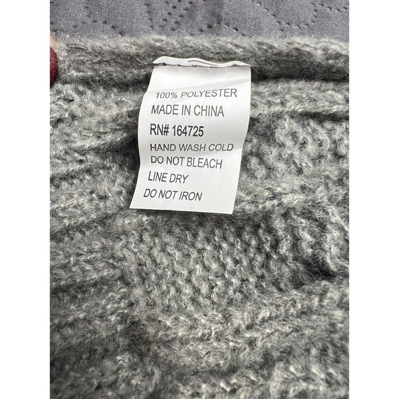 Dot Dash 3pc Cable Knit Pom Pom Hat, Gloves & Scarf Gray NWT Fall Winter Chic - Picture 6 of 6